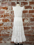 Dex Lace Insert Maxi Dress in White-152 Dresses - Long-Little Bird Boutique