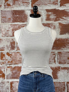 Thread and Supply Edlin Tank in Cream and Black-121 - Jersey Tops F/W (July - Dec)-Little Bird Boutique