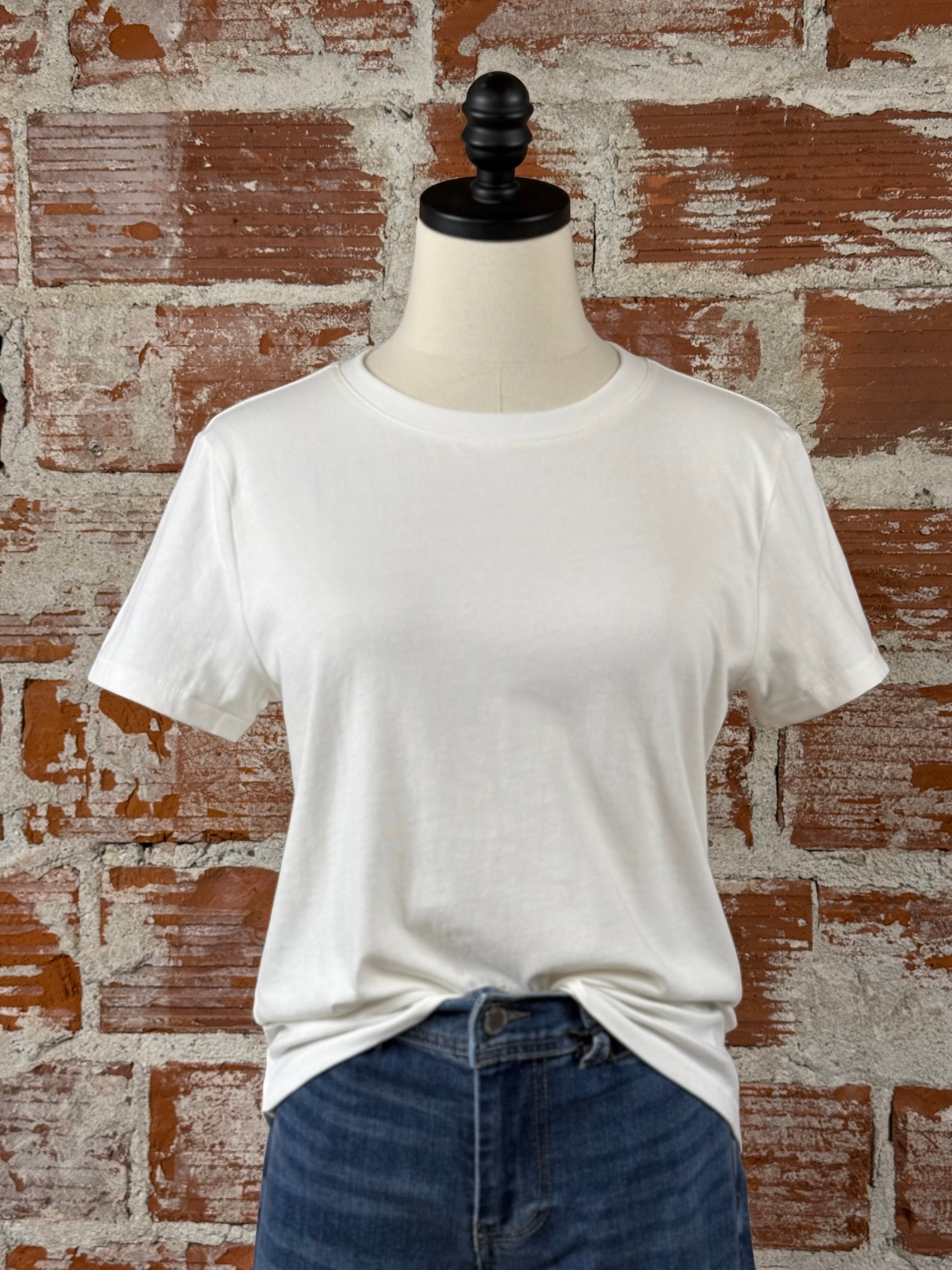 Thread and Supply Asher Tee in White-122 - Jersey Tops S/S (Dec - May)-Little Bird Boutique