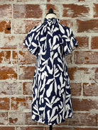 Harrington Dress in Navy and White-151 Dresses - Short-Little Bird Boutique