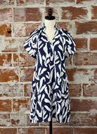 Harrington Dress in Navy and White-151 Dresses - Short-Little Bird Boutique