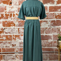 Apricot Boho Belted Skirt in Green-231 Skirts-Little Bird Boutique