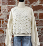 Jess Sweatshirt in Cream-142 Sweatshirts & Hoodies-Little Bird Boutique