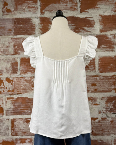 Sanctuary The Time Off Shell in White-112 - Woven Top S/S (Dec - May)-Little Bird Boutique
