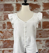 Sanctuary The Time Off Shell in White-112 - Woven Top S/S (Dec - May)-Little Bird Boutique