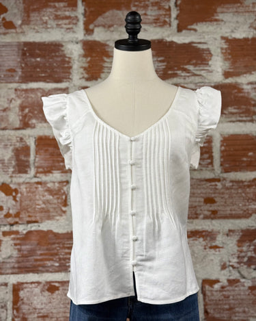 Sanctuary The Time Off Shell in White-112 - Woven Top S/S (Dec - May)-Little Bird Boutique