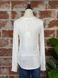 Thread & Supply Stacy Top in White-122 Jersey Tops - Long Sleeve-Little Bird Boutique