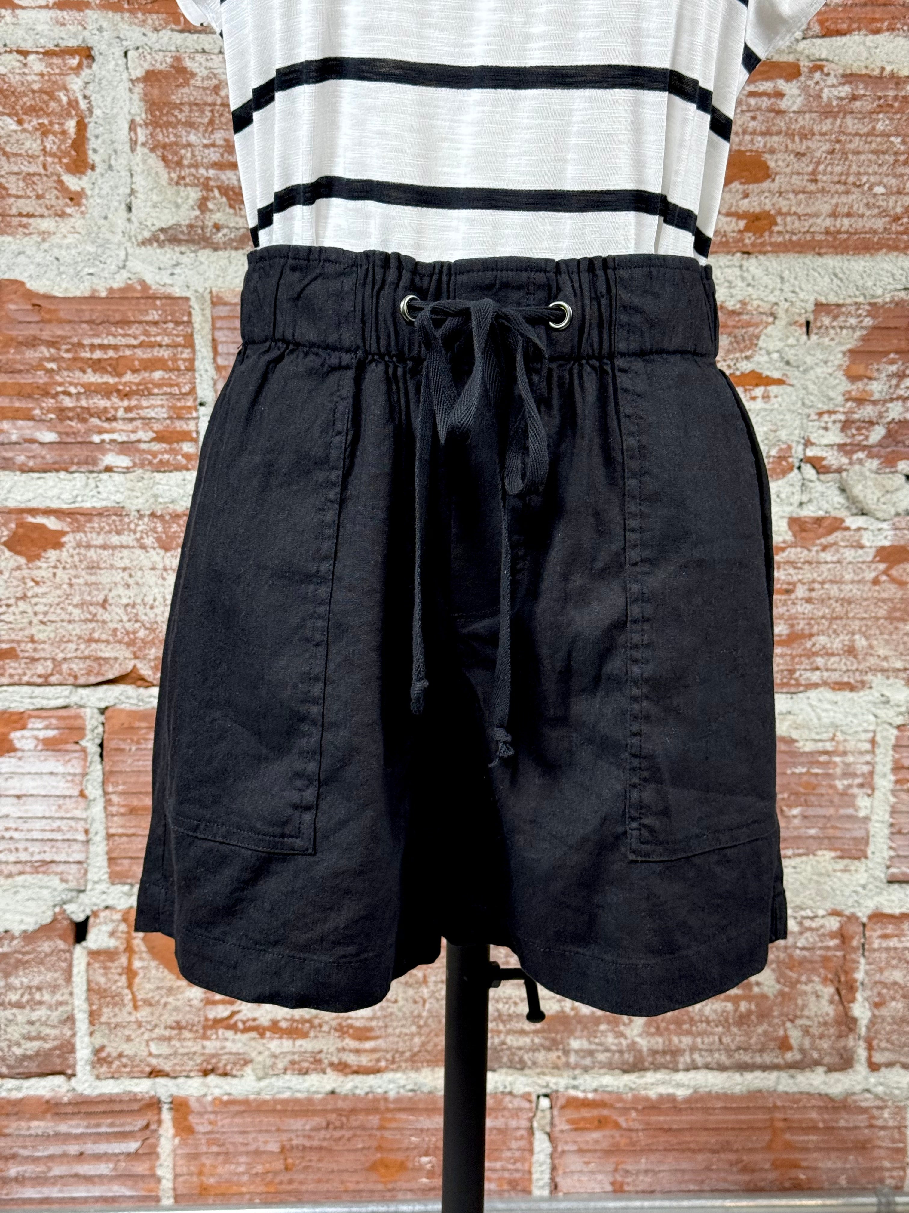 Kut from the Kloth Katana String Short in Black-232 Shorts-Little Bird Boutique