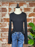Thread & Supply Stacy Top in Black-122 Jersey Tops - Long Sleeve-Little Bird Boutique