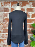 Thread & Supply Stacy Top in Black-122 Jersey Tops - Long Sleeve-Little Bird Boutique