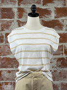 Sanctuary Pleated Muscle Tee in Sandstone-122 - Jersey Tops S/S (Dec - May)-Little Bird Boutique
