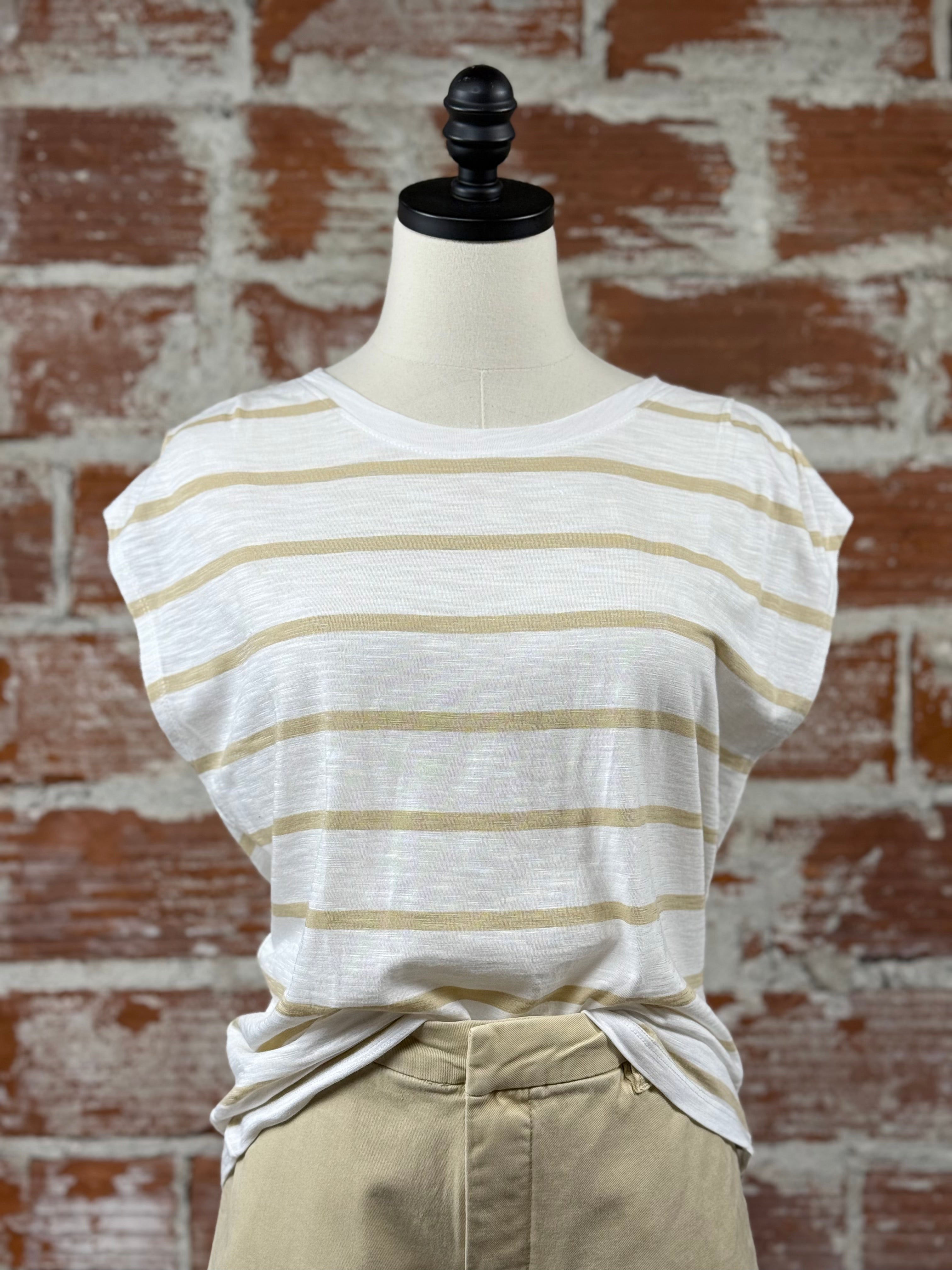 Sanctuary Pleated Muscle Tee in Sandstone-122 - Jersey Tops S/S (Dec - May)-Little Bird Boutique