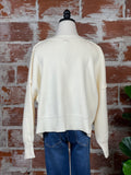 Relaxed Crop Sweater in Cream-130 Sweaters-Little Bird Boutique