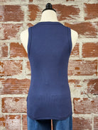 Matty M Kirsten Scoop Neck Tank in Navy