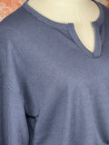 Waffle Knit Top in Navy-122 Jersey Tops - Long Sleeve-Little Bird Boutique