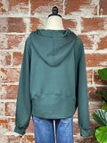 Scuba Hoodie in Dark Green-142 Sweatshirts & Hoodies-Little Bird Boutique