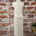 Sanctuary Contrast Trim Maxi Dress in Sandstone and White Stripe-152 Dresses - Long-Little Bird Boutique