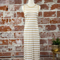 Sanctuary Contrast Trim Maxi Dress in Sandstone and White Stripe-152 Dresses - Long-Little Bird Boutique