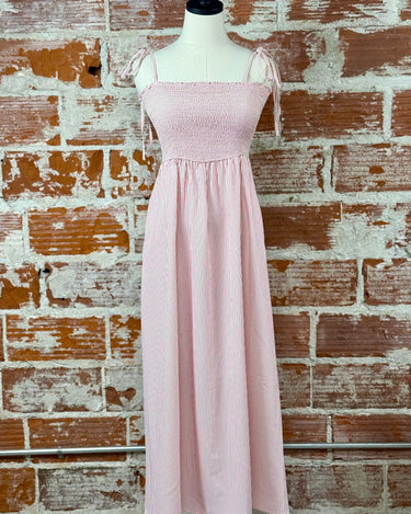 Sophie Dress in Red and White Stripe-152 Dresses - Long-Little Bird Boutique