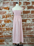 Sophie Dress in Red and White Stripe-152 Dresses - Long-Little Bird Boutique