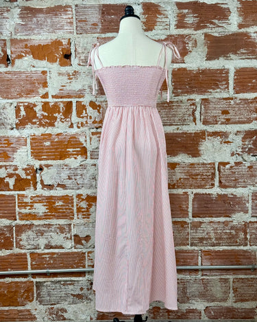 Sophie Dress in Red and White Stripe-152 Dresses - Long-Little Bird Boutique