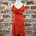Apricot Leopard Print Dress in Red-152 Dresses - Long-Little Bird Boutique