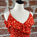 Apricot Leopard Print Dress in Red-152 Dresses - Long-Little Bird Boutique
