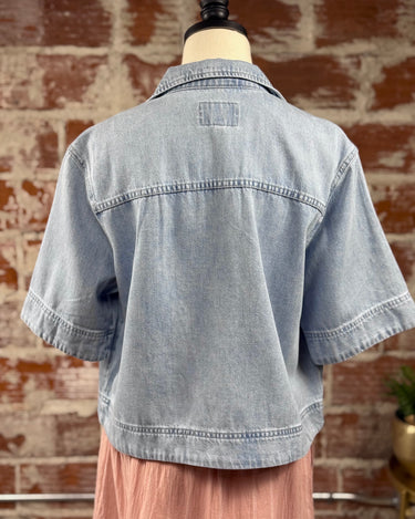 Velvet Heart Heather Shirt in Vintage Cloud-112 - Woven Top S/S (Dec - May)-Little Bird Boutique