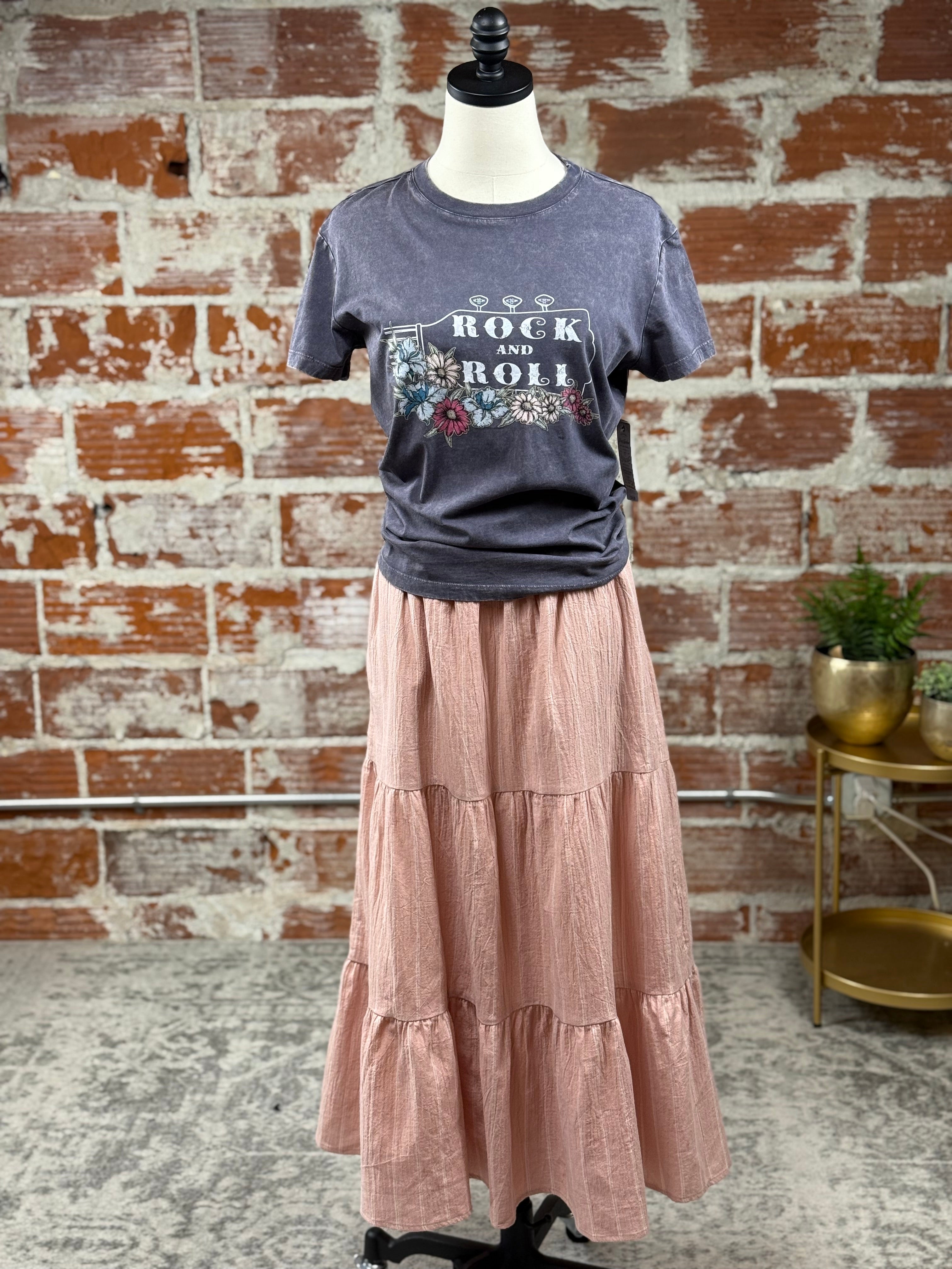 Flag & Anthem Rock and Roll Graphic Tee-122 - Jersey Tops S/S (Dec - May)-Little Bird Boutique