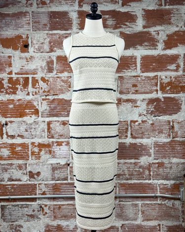 Ellis Sweater Tank in White Birch and Dark Storm Stripe-132 - Sweaters S/S (Dec - May)-Little Bird Boutique