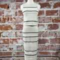 Ellis Skirt in White Birch and Dark Storm Stripe-231 Skirts-Little Bird Boutique