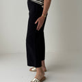Sanctuary Soft Marine Wide Leg Crop Pants in Black-220 Pants-Little Bird Boutique