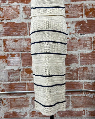 Ellis Skirt in White Birch and Dark Storm Stripe-231 Skirts-Little Bird Boutique