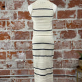 Ellis Skirt in White Birch and Dark Storm Stripe-231 Skirts-Little Bird Boutique