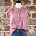 Dear John Chatra Top in Lilas-112 - Woven Top S/S (Dec - May)-Little Bird Boutique
