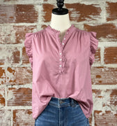 Dear John Chatra Top in Lilas-112 - Woven Top S/S (Dec - May)-Little Bird Boutique