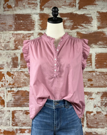 Dear John Chatra Top in Lilas-112 - Woven Top S/S (Dec - May)-Little Bird Boutique
