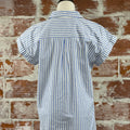 Jak & Rae Ilene Top in Blue Oia Stripe-112 - Woven Top S/S (Dec - May)-Little Bird Boutique