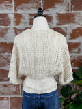 Crochet Komono Sweater in Natural-130 Sweaters-Little Bird Boutique
