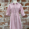 Jak and Rae Jenneva Dress in Cosmic Pink Stripe-151 Dresses - Short-Little Bird Boutique