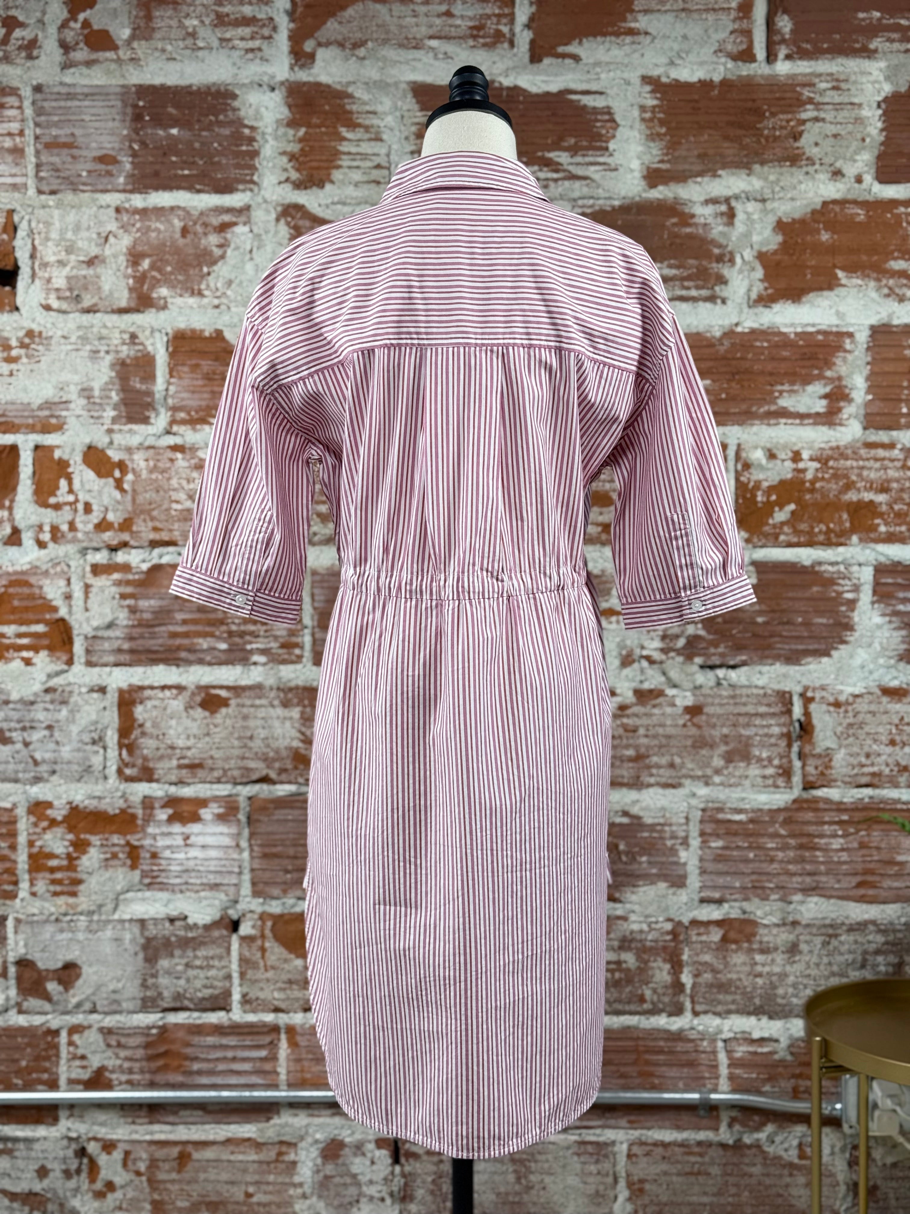 Jak and Rae Jenneva Dress in Cosmic Pink Stripe-151 Dresses - Short-Little Bird Boutique