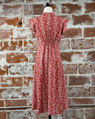 Jak & Rae Jem Dress in Red and White Floral-152 Dresses - Long-Little Bird Boutique