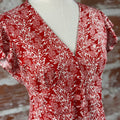 Jak & Rae Jem Dress in Red and White Floral-152 Dresses - Long-Little Bird Boutique