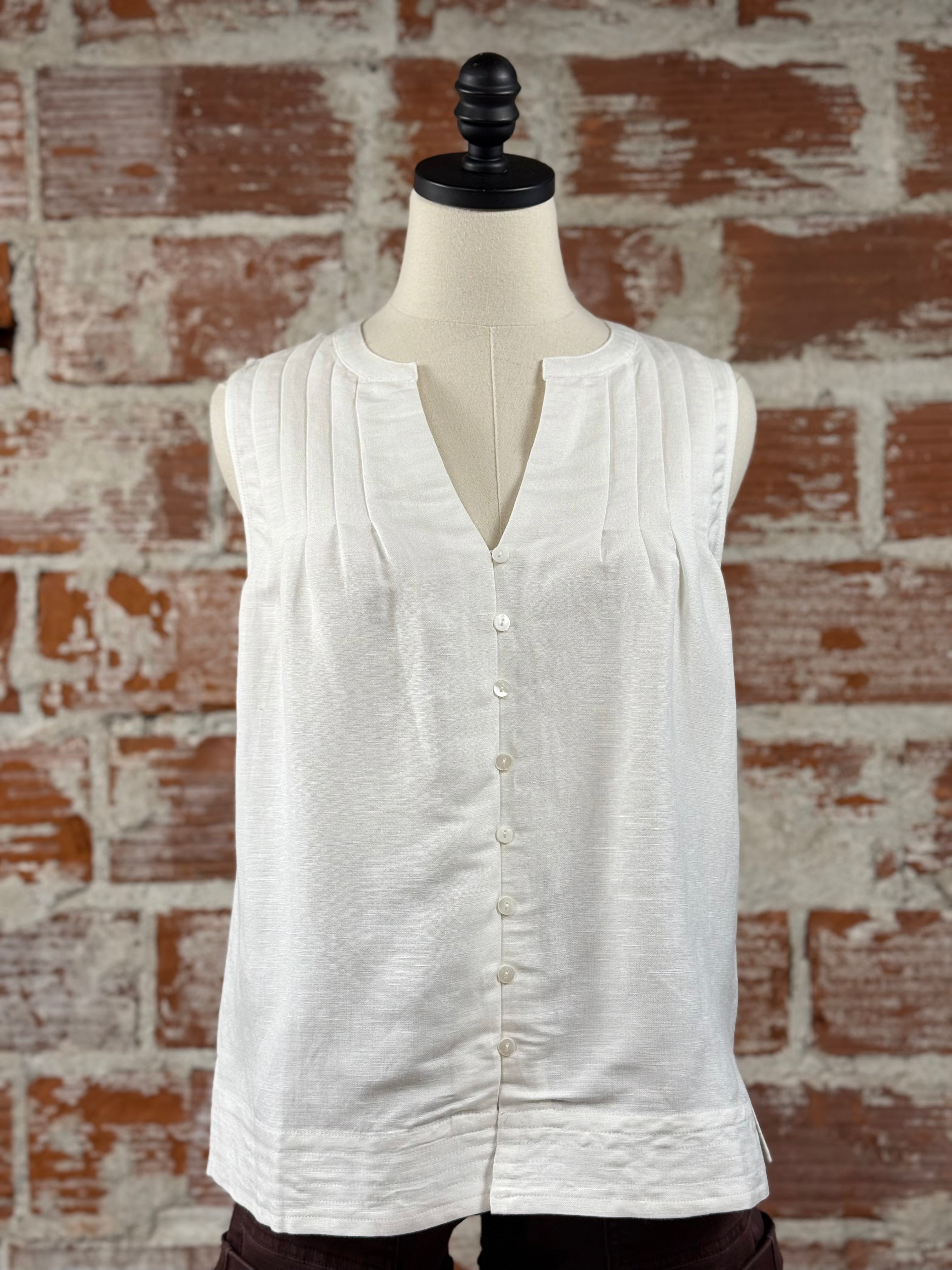 Sanctuary Harmony Tank in White-112 - Woven Top S/S (Dec - May)-Little Bird Boutique