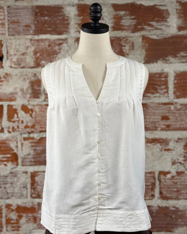 Sanctuary Harmony Tank in White-112 - Woven Top S/S (Dec - May)-Little Bird Boutique
