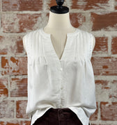 Sanctuary Harmony Tank in White-112 - Woven Top S/S (Dec - May)-Little Bird Boutique