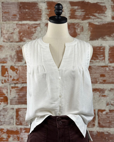 Sanctuary Harmony Tank in White-112 - Woven Top S/S (Dec - May)-Little Bird Boutique