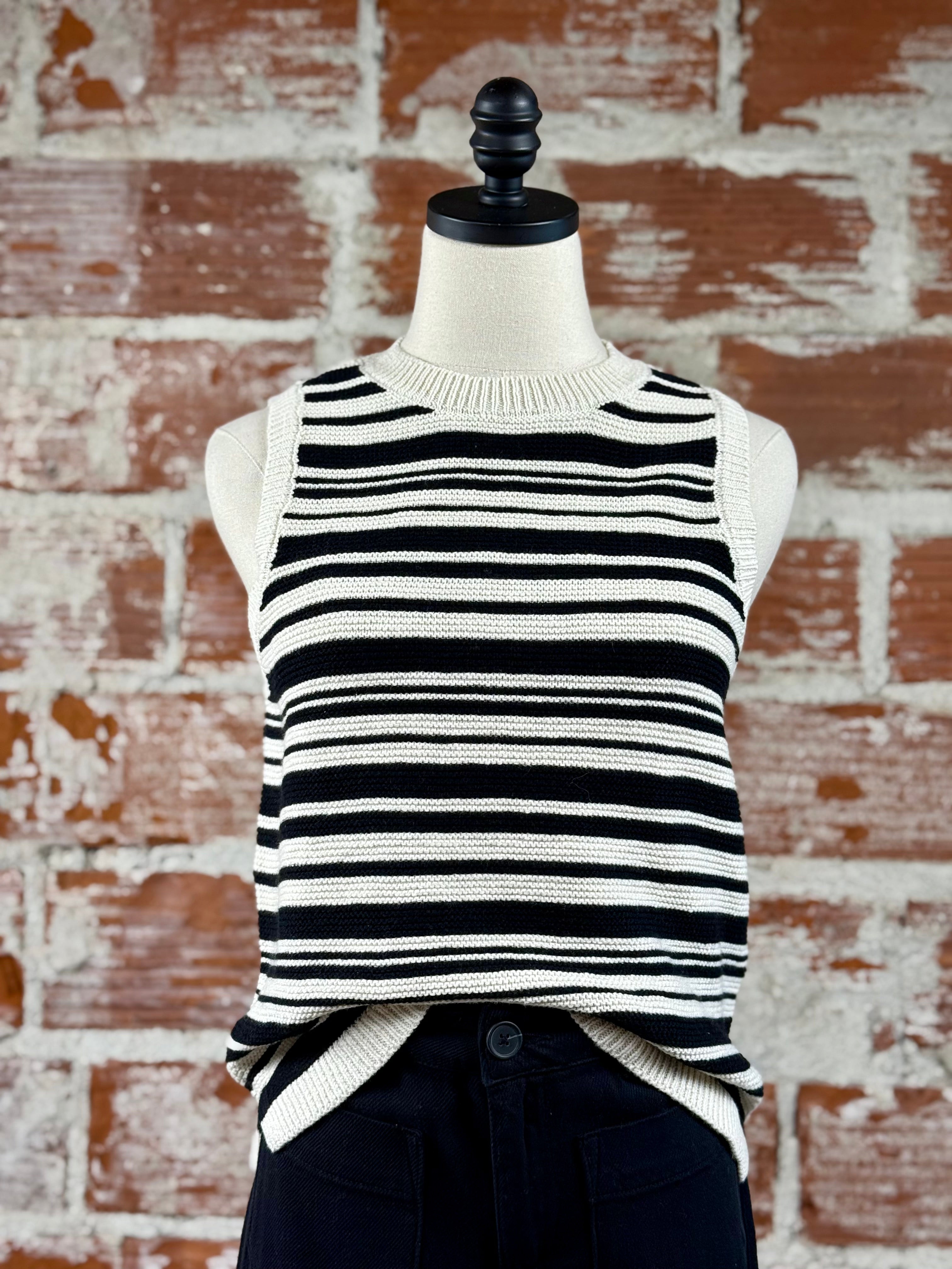 Sanctuary Modern Sweater Shell in Black and Macrame-132 - Sweaters S/S (Dec - May)-Little Bird Boutique