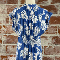 Jak & Rae Avery Top in Blue Floral-112 - Woven Top S/S (Dec - May)-Little Bird Boutique