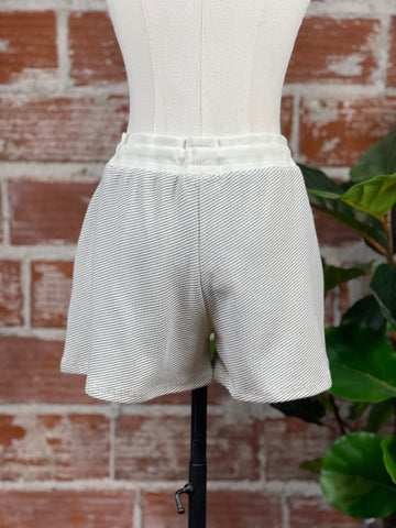 Thread & Supply Micah Shorts in Grey Stripe